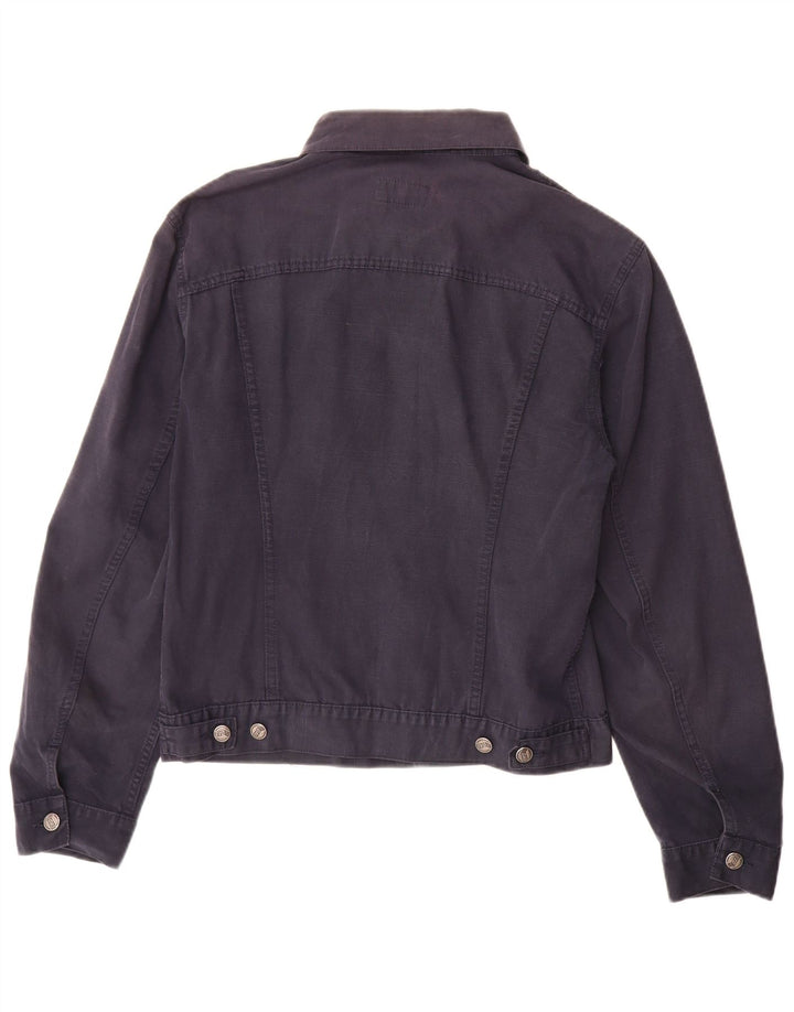 Gas Mens Bomber Jacket UK 40 Large Bleu Marine Coton
