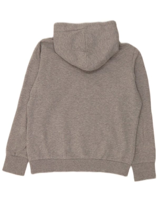 Superdry Pull à capuche graphique pour femme UK 12 Gris moyen Coton