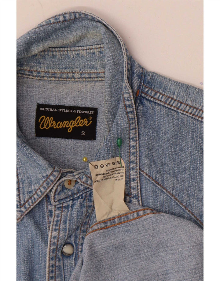 Wrangler Chemise en jean sans manches pour homme Petit coton bleu