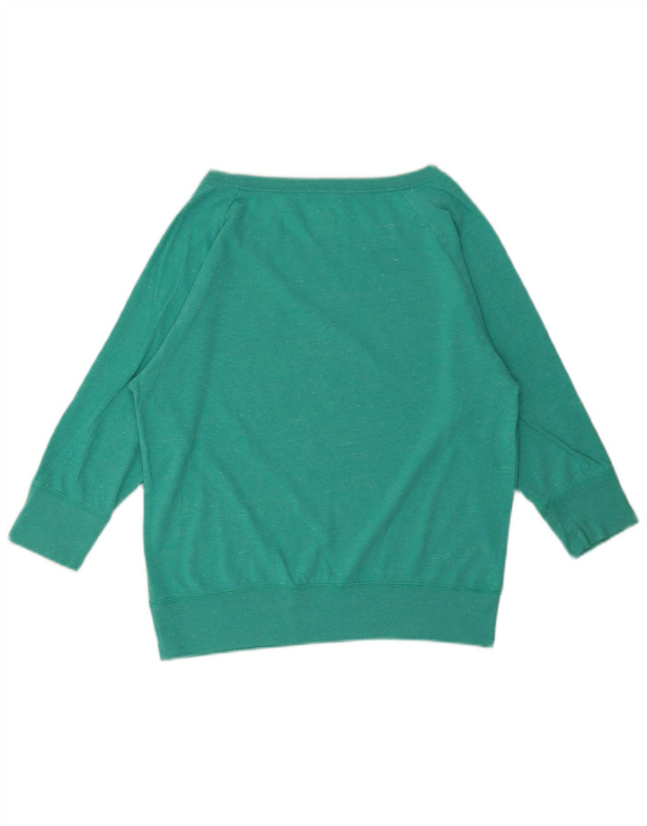 Nike Haut graphique à manches 3/4 pour femme UK 14 Vert moyen moucheté