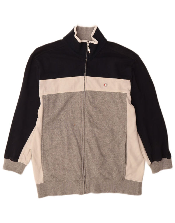 Champion Veste de survêtement pour femme UK 16 Large Gris Colorblock Coton