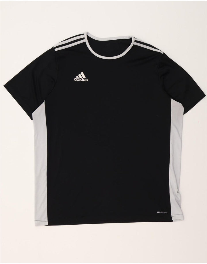 ADIDAS Hommes Aeroready T-Shirt Haut XL Noir Colorblock Polyester