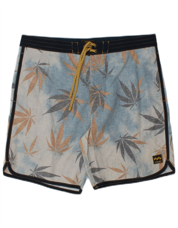 Wrangler Short de Bain Homme Bleu Moyen Chanvre Floral