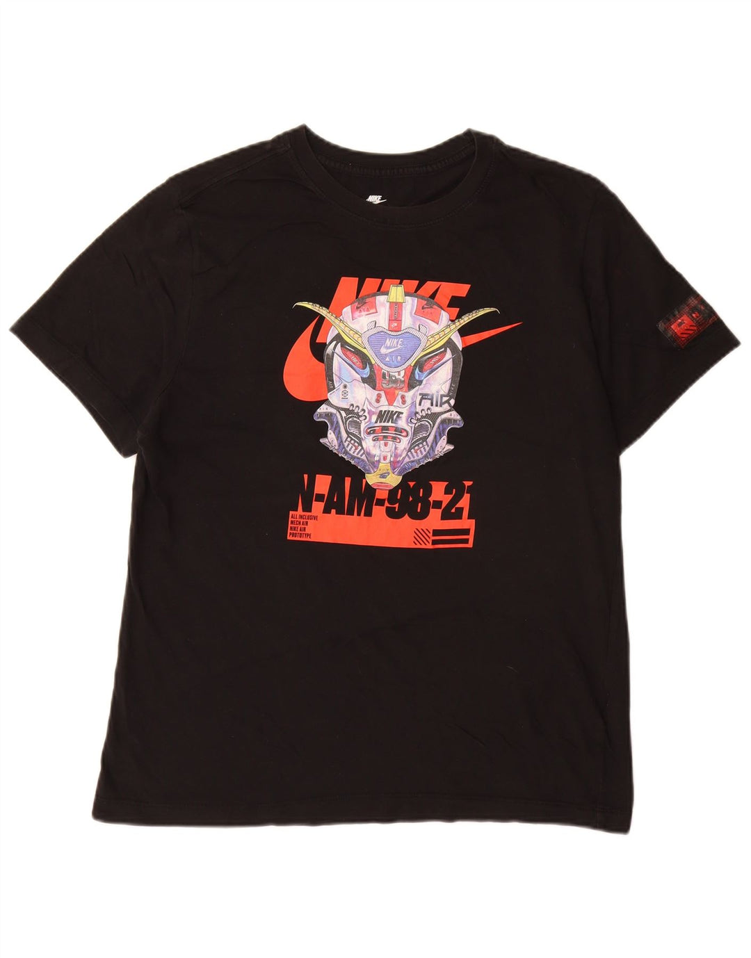 Nike T-shirt graphique pour homme en coton noir Taille L