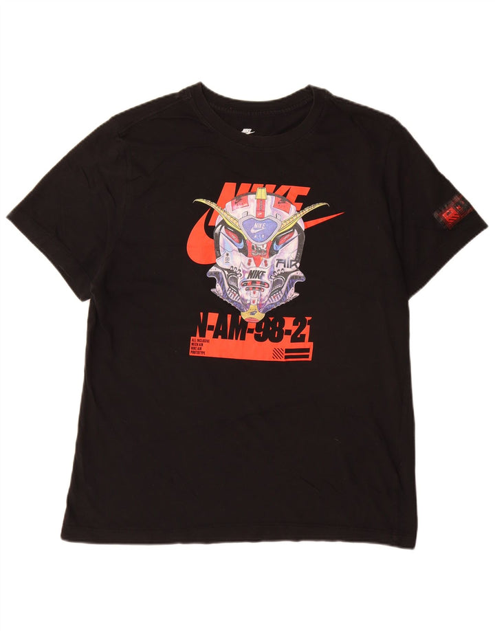 Nike T-shirt graphique pour homme en coton noir Taille L