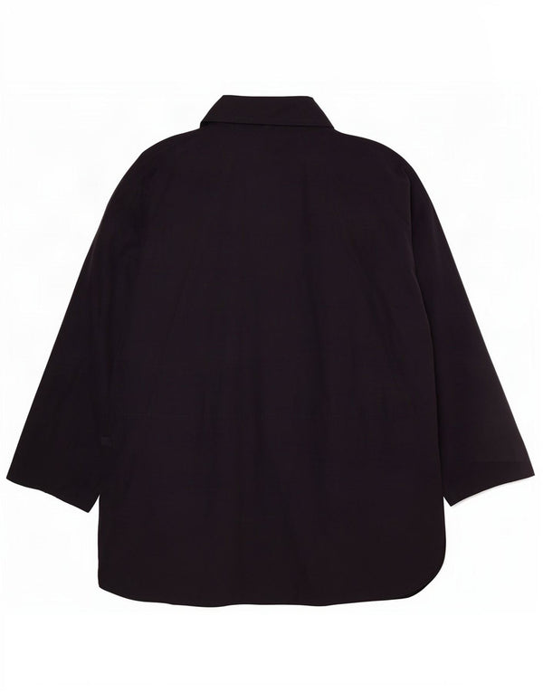 vintage Femme Poncho Coat UK 14 Bleu Marine Moyen