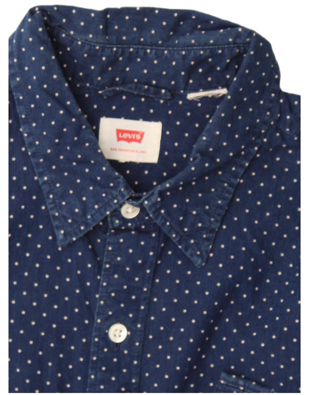 Levi's Chemise Small Bleu Marine À Pois Homme