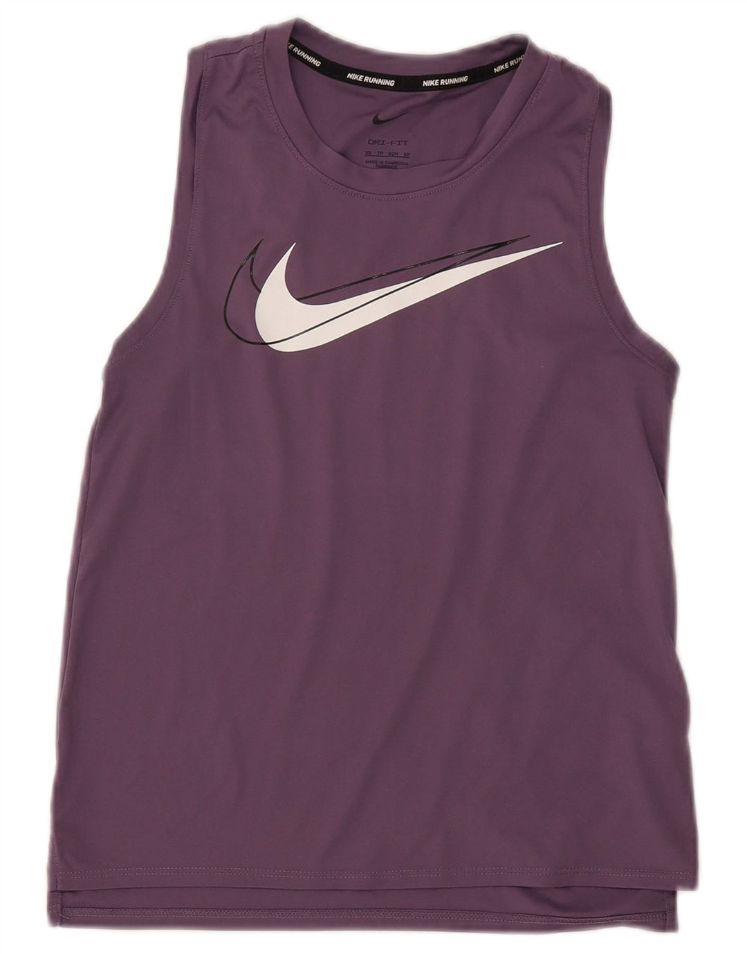 NIKE Débardeur graphique Dri Fit pour femme UK 6 XS Violet Polyester