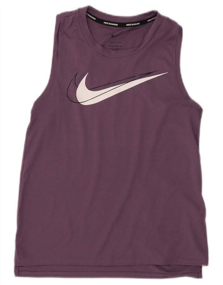 NIKE Débardeur graphique Dri Fit pour femme UK 6 XS Violet Polyester