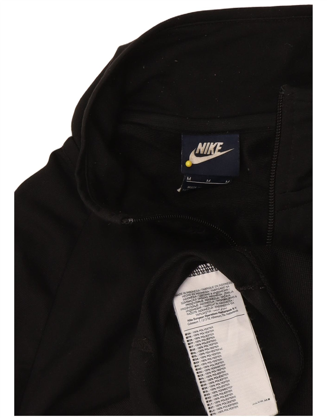 Veste de survêtement Nike pour femme UK 14 Polyester color block noir moyen