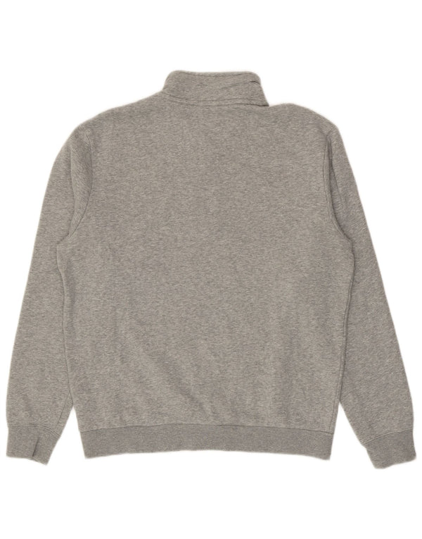 Nike Sweat-shirt à col zippé en coton color block gris moyen pour homme