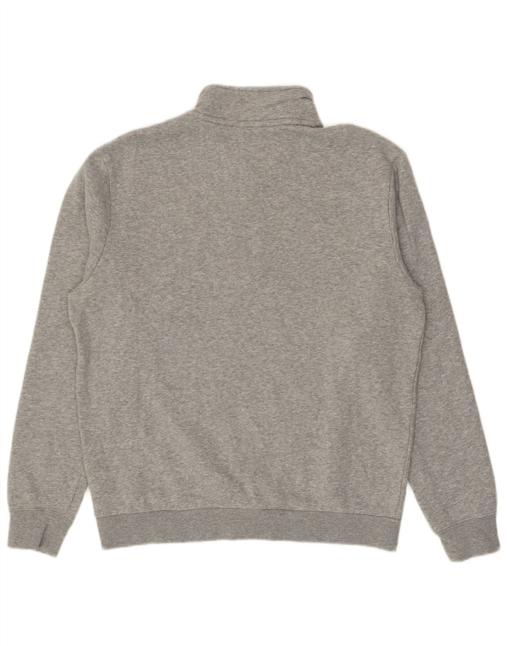 Nike Sweat-shirt à col zippé en coton color block gris moyen pour homme