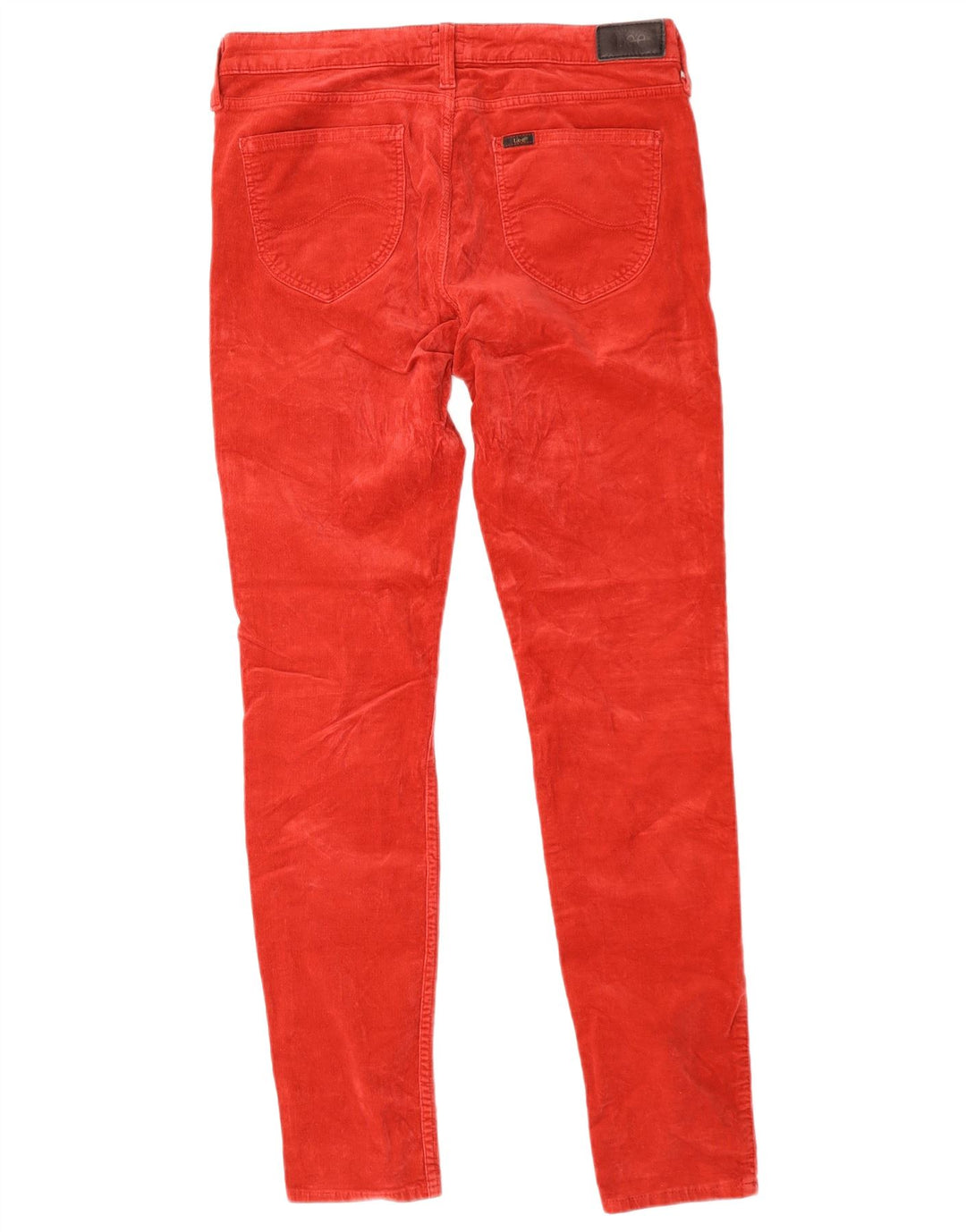 LEE Pantalon Femme Scarlett Skinny Velours Côtelé W31 L33 Coton Rouge