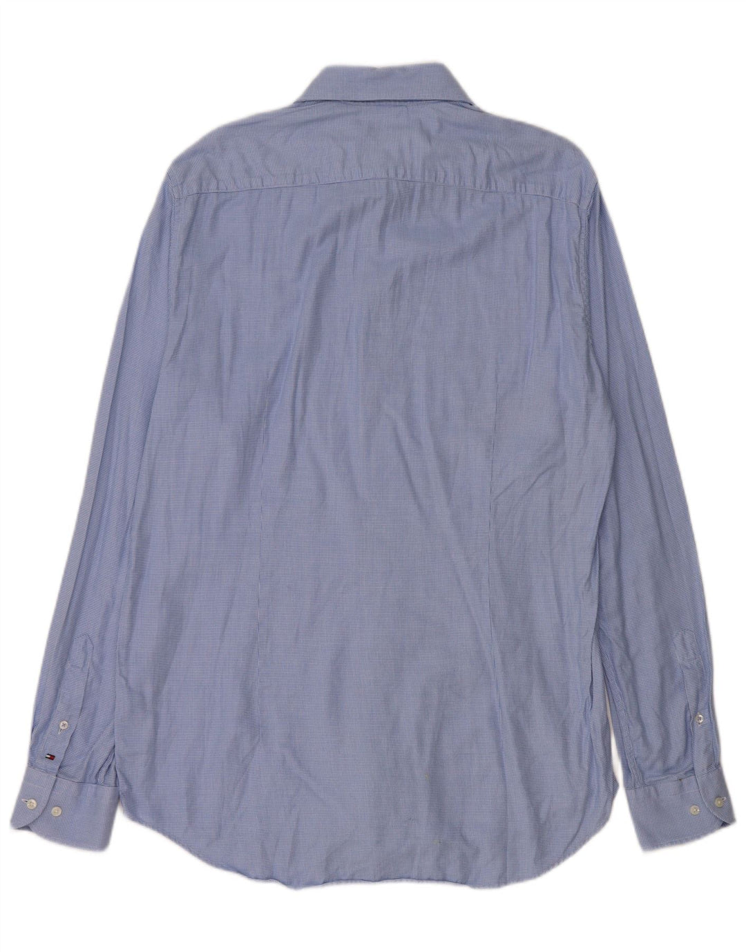 Tommy Hilfiger Chemise Homme Taille 41 16 Grand Coton Pied-de-Poule Bleu