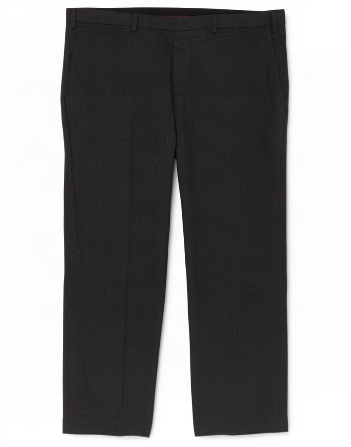 Marks & Spencer Pantalon décontracté coupe régulière pour homme W42 L29 Gris Polyester
