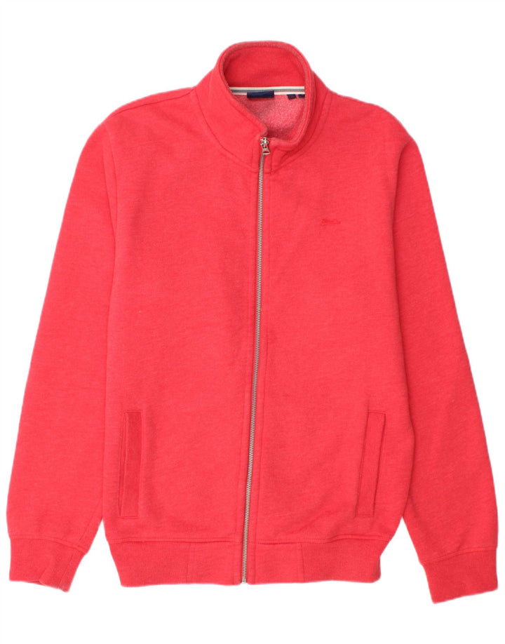 SUPERDRY Veste de Survêtement Homme Rouge Moyen Coton