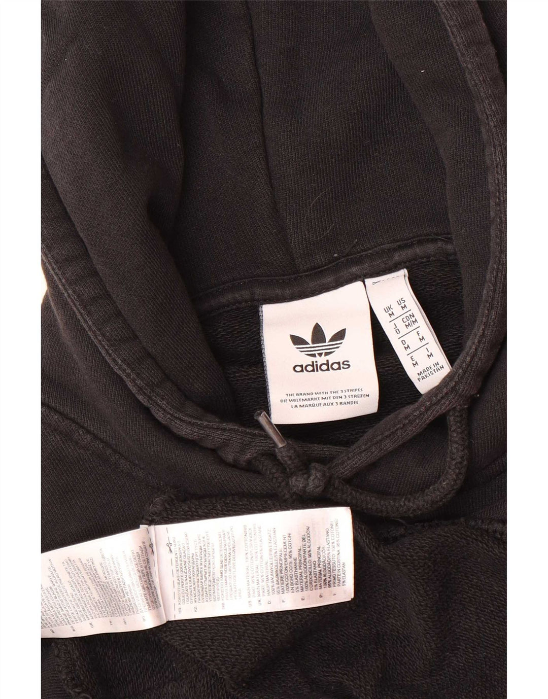 Adidas Pull à capuche pour homme en coton noir moyen