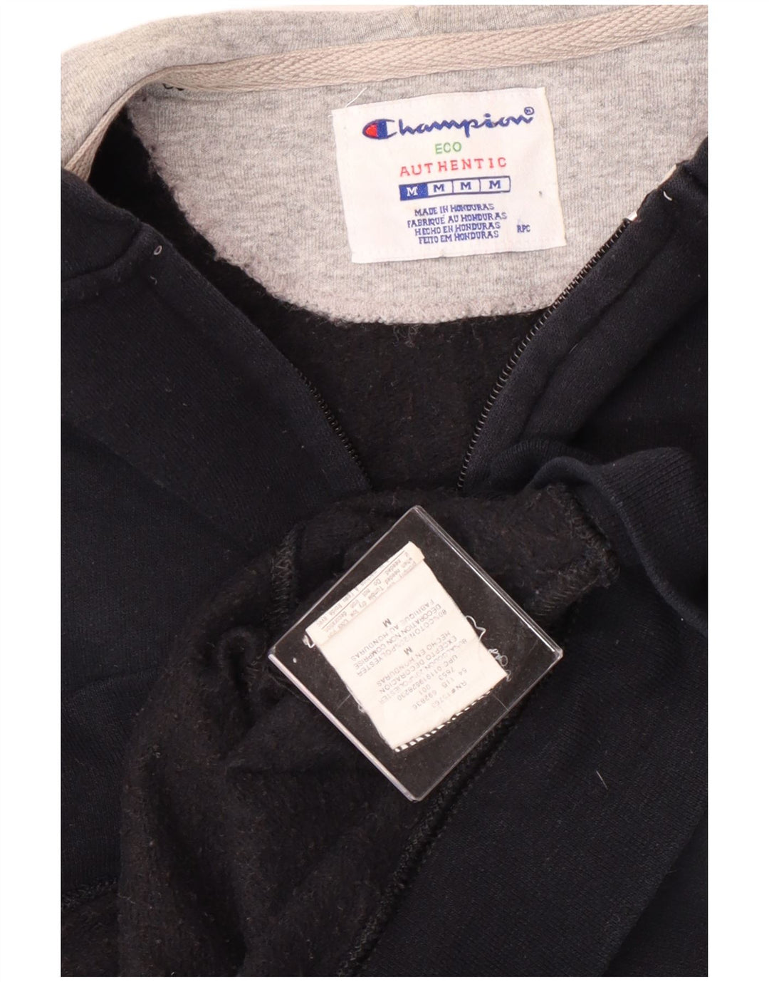 Champion Pull à capuche zippé pour femme UK 14 Coton noir moyen