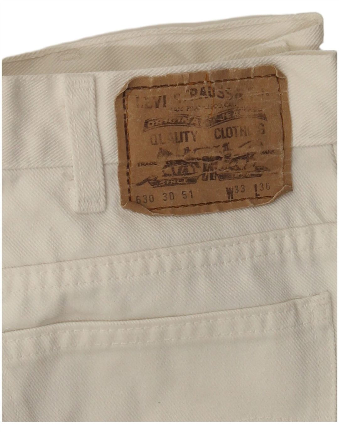 Levi's Jean 630 Tapered Femme Blanc Cassé