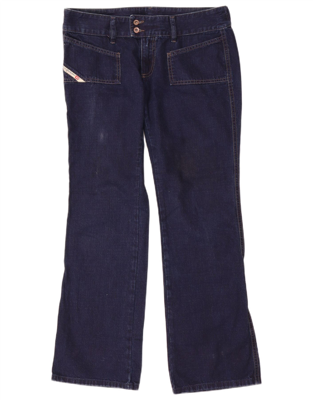 Jean Bootcut Femme Diesel W31 L31 Bleu Marine Coton