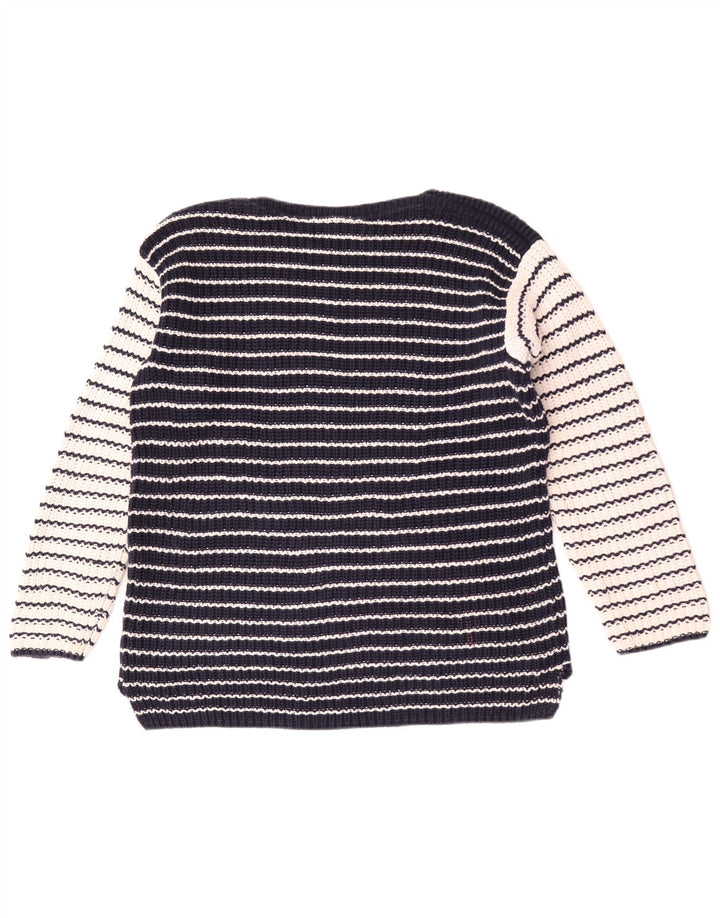 Marks & Spencer Pull col bateau pour femme UK 14 Bleu marine moyen
