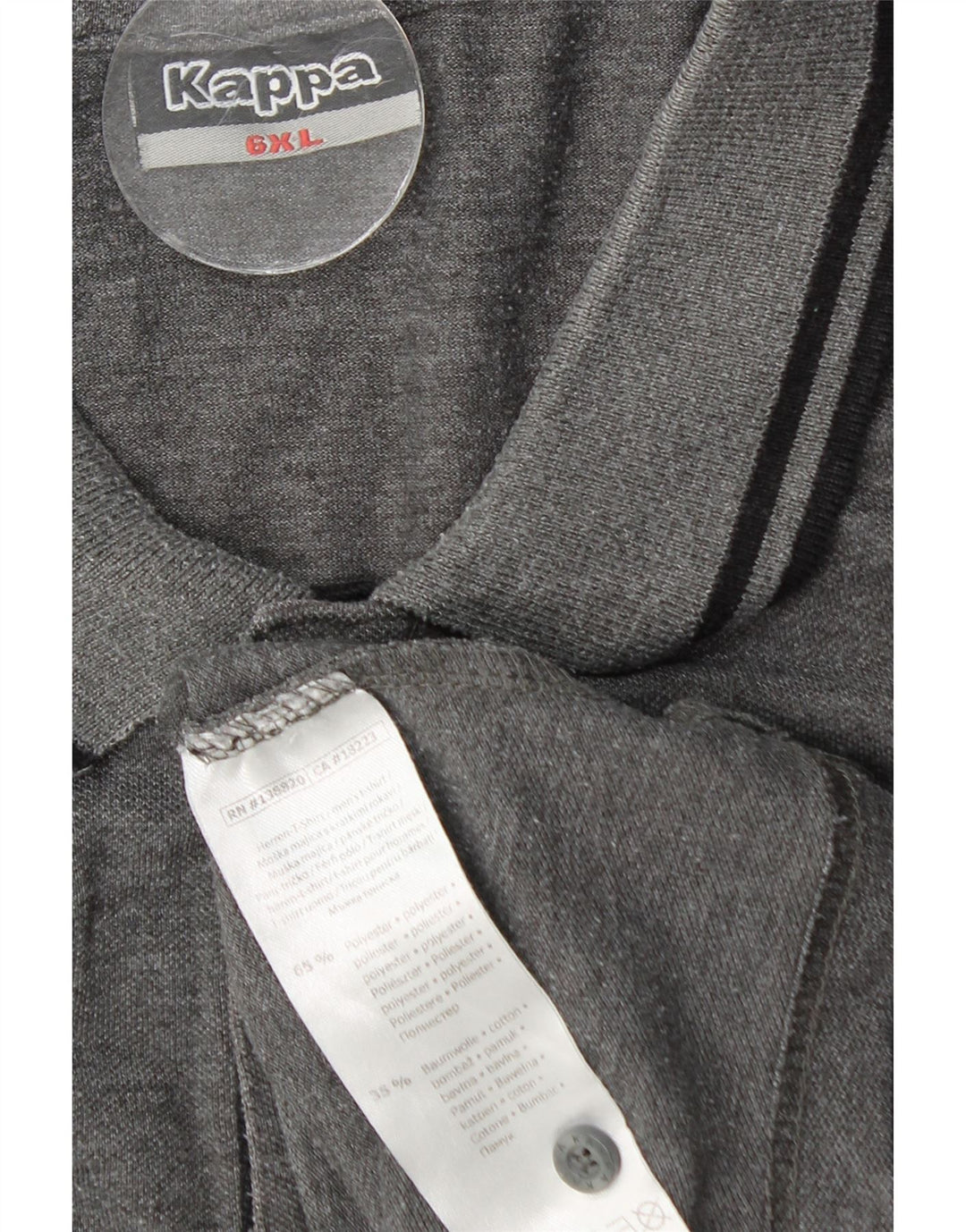 KAPPA Polo Homme 6XL Gris Polyester