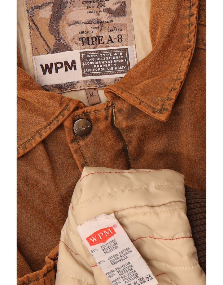 WPM Veste Bomber Graphique Type A-8 Homme UK 42 XL Marron Colorblock