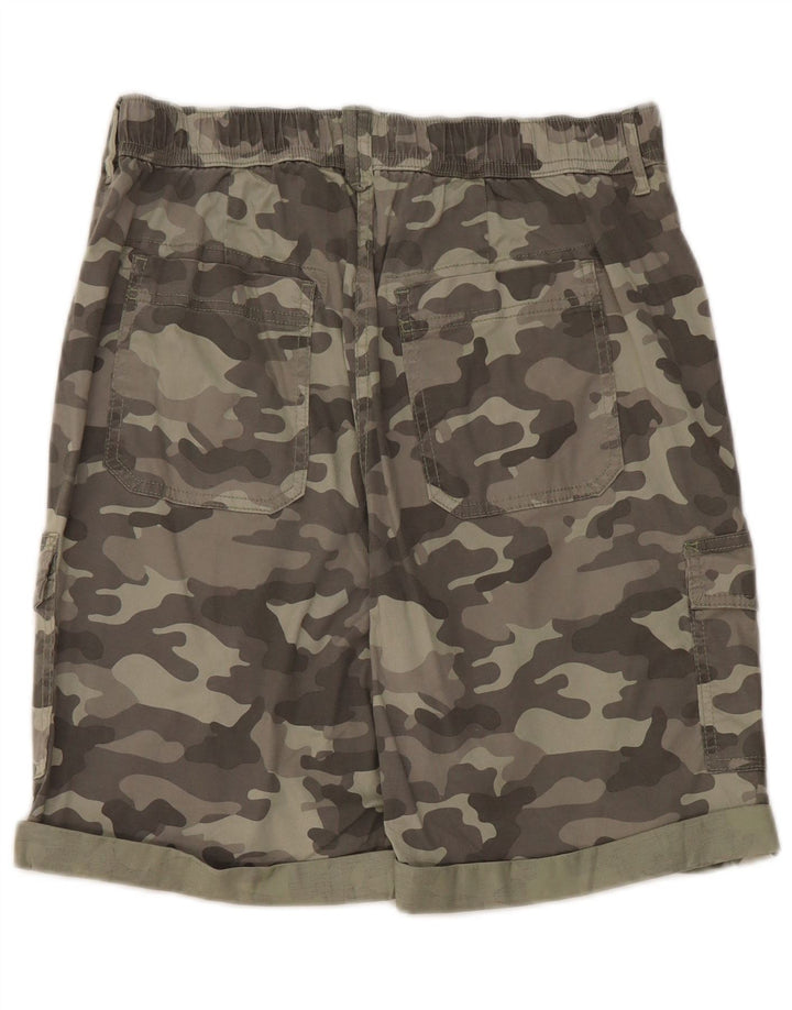 Marks & Spencer Short cargo taille haute pour femme UK 12 Medium W30 Kaki