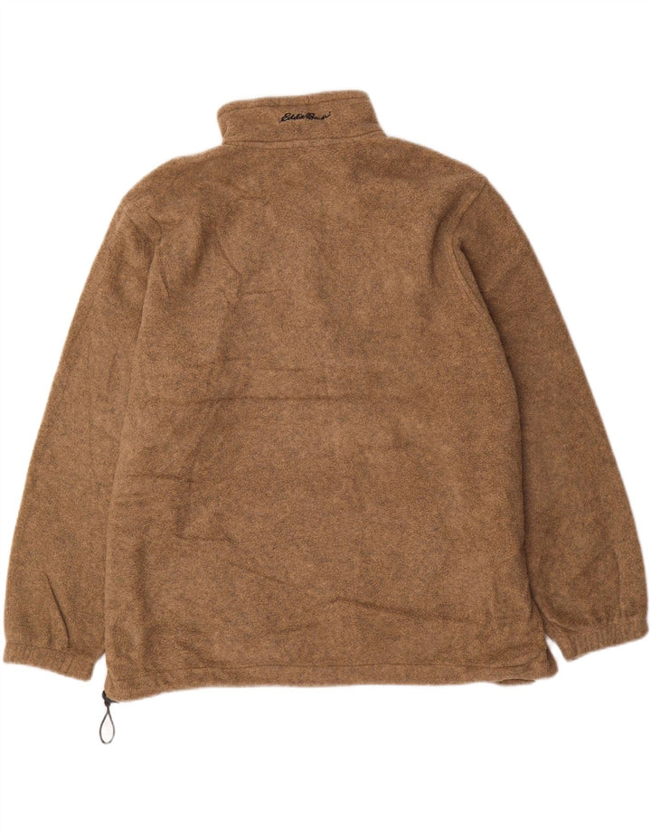 EDDIE BAUER Pull Polaire Col Zippé Homme XL Marron Polyester