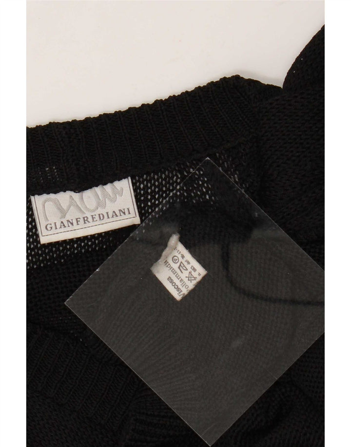 Gianfrediani Pull cardigan long pour femme UK 14 Viscose noir moyen