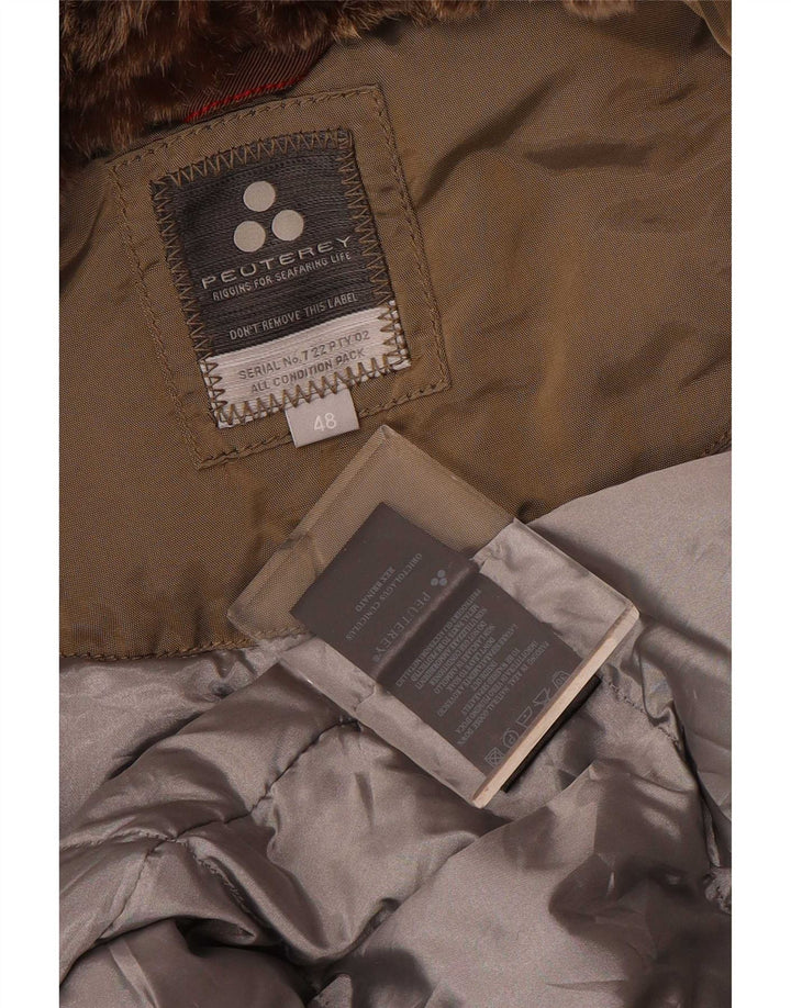 PEUTEREY Manteau matelassé à capuche IT 48 XL Beige Polyamide