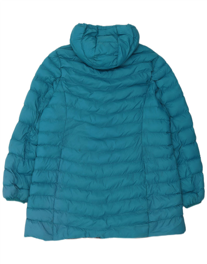 Mountain Warehouse Manteau rembourré à capuche pour femme UK 20 2XL Bleu Polyester