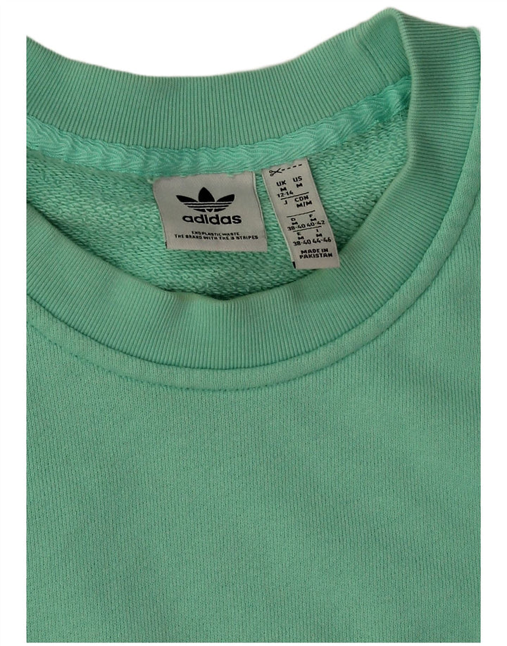 Adidas Sweat-shirt surdimensionné pour femme UK 12/14 Vert moyen Colourblock