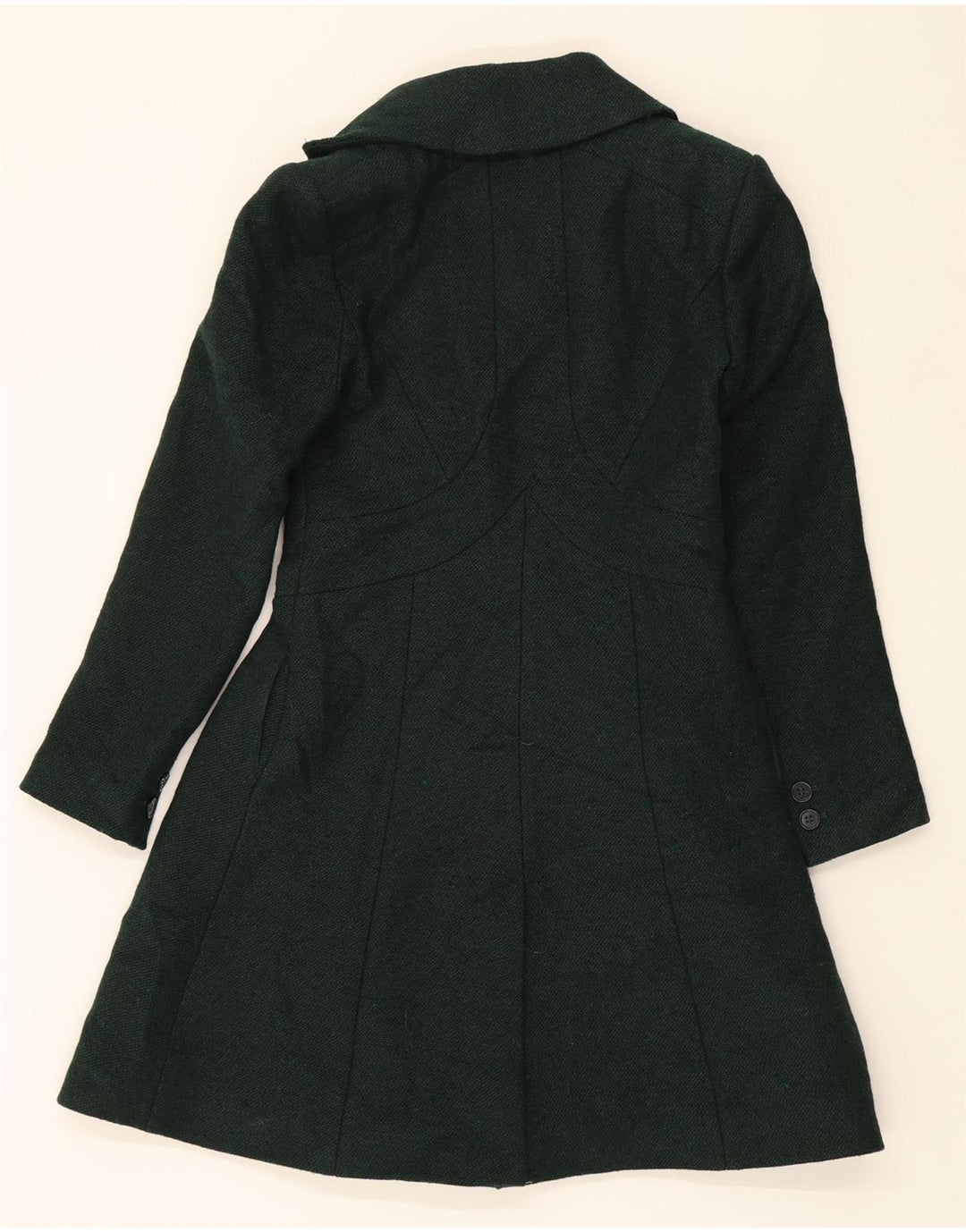 REISS Womens Overcoat UK 6 XS Green Wool Vintage Reiss and Second-Hand Reiss from Messina Hembry 