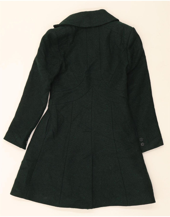 REISS Womens Overcoat UK 6 XS Green Wool Vintage Reiss and Second-Hand Reiss from Messina Hembry 