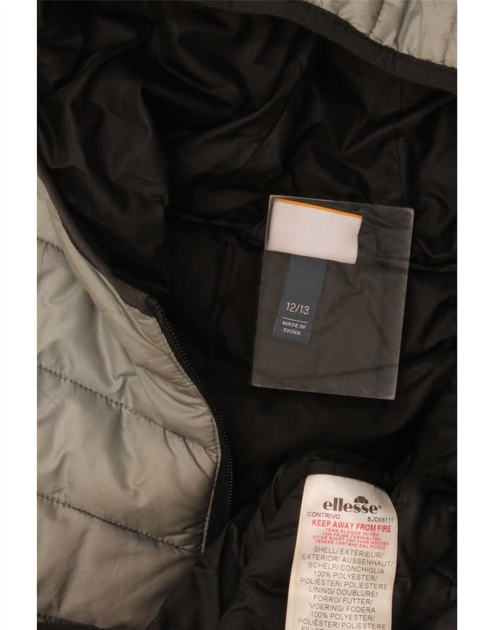 Ellesse Veste matelassée à capuche pour garçon 12-13 ans Gris Tie Dye Polyester