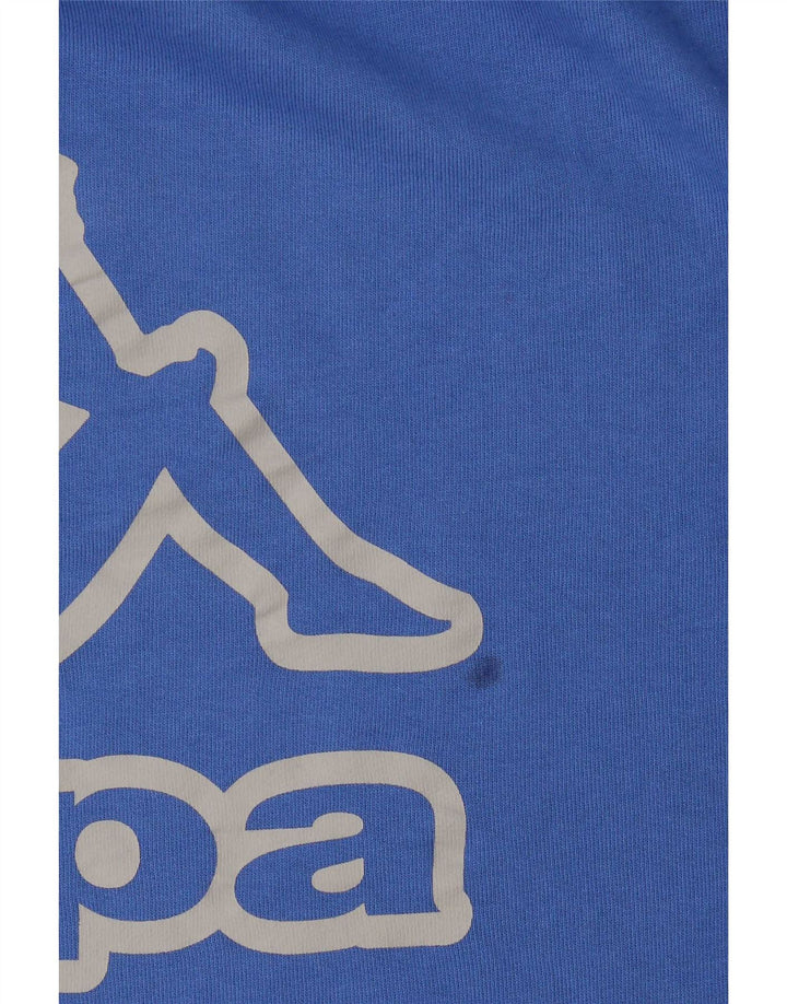 Kappa Sweat-shirt surdimensionné graphique pour femme UK 12 Bleu moyen