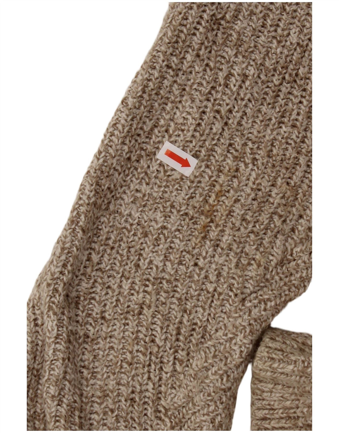 EDDIE BAUER Pull surdimensionné à col boutonné pour homme XL Beige moucheté
