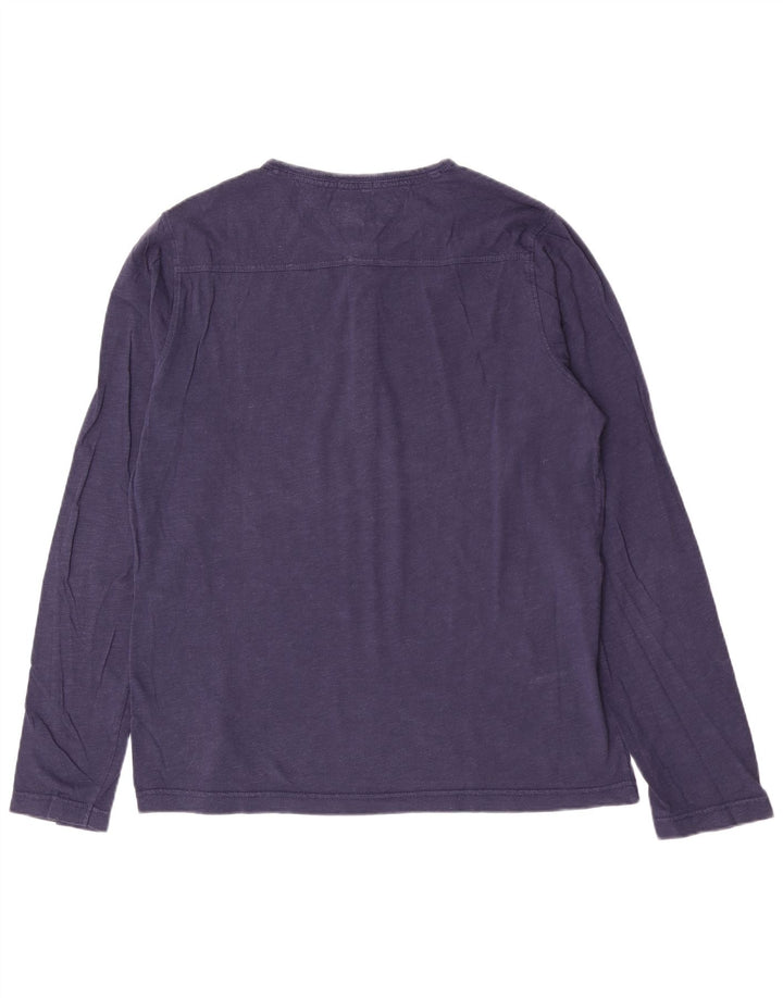 Tommy Hilfiger Haut Henley à manches longues pour homme en coton bleu marine moyen