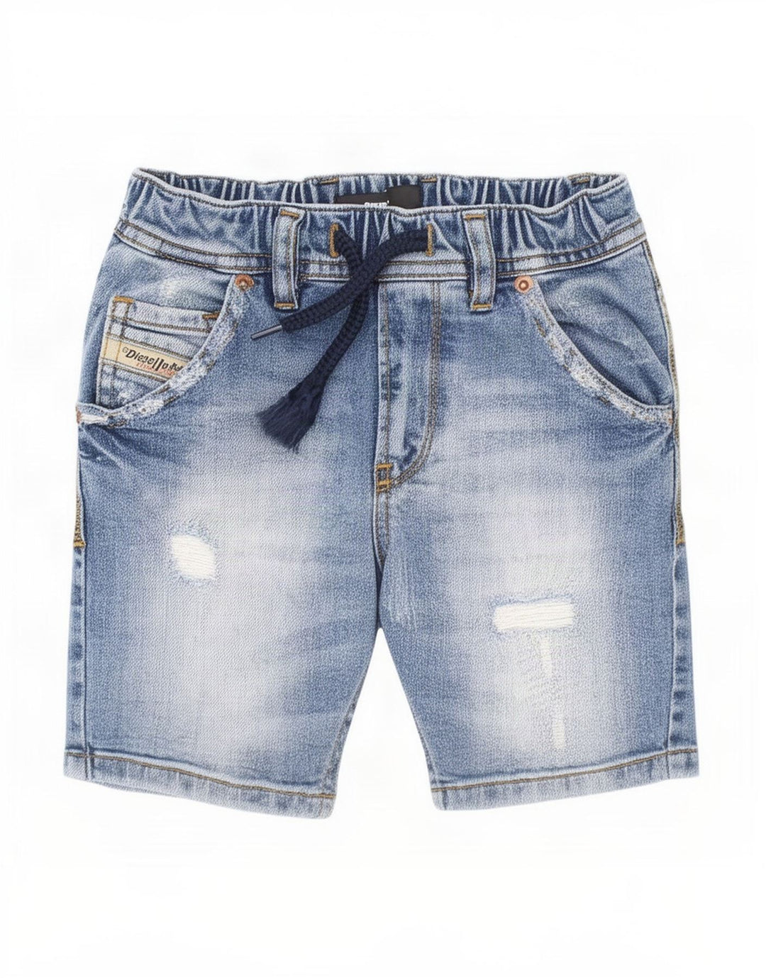 Diesel Short en jean vieilli pour garçon 3-4 ans W20 Bleu Coton