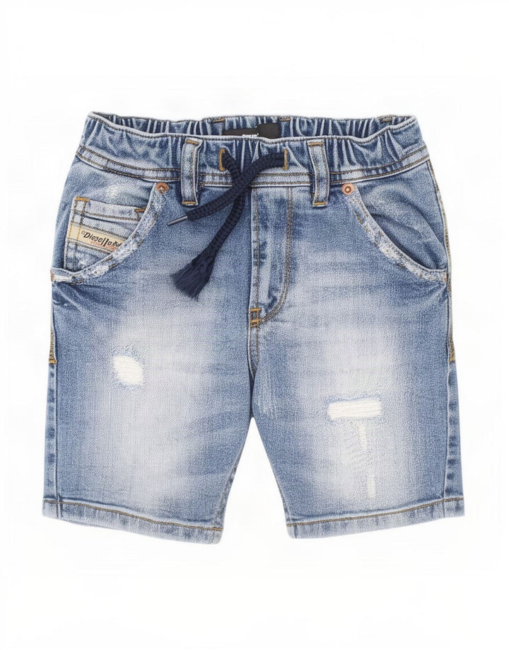 Diesel Short en jean vieilli pour garçon 3-4 ans W20 Bleu Coton
