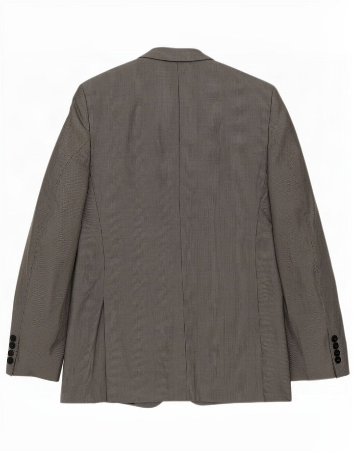 Zara Veste Blazer 2 Boutons Homme EU 52 Grande Rayure Grise
