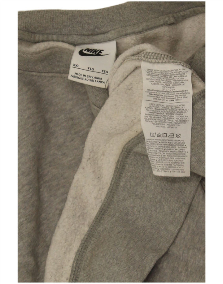 Nike Sweat-shirt pour homme en coton moucheté gris 2XL