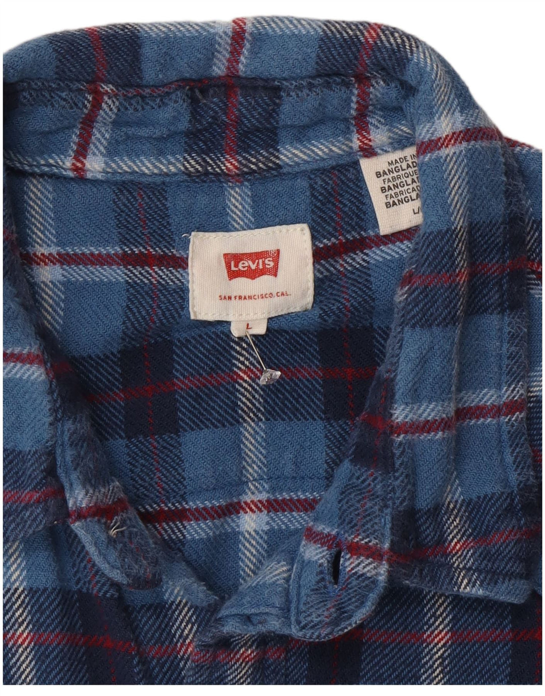 Levi's Chemise en Flanelle Homme Bleu Carreaux