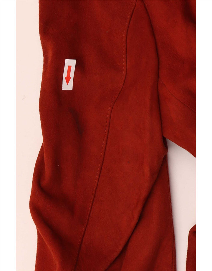 Vintage Veste en daim pour femme IT 52 2XL Cuir rouge
