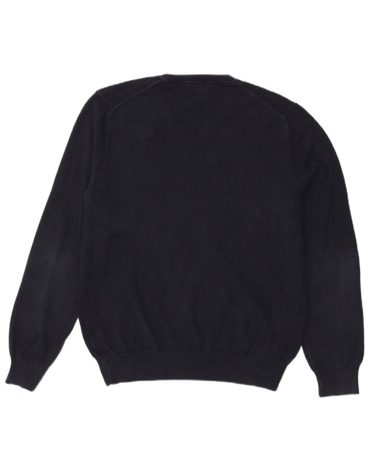 Marks & Spencer Pull col V pour homme en coton bleu marine Taille L