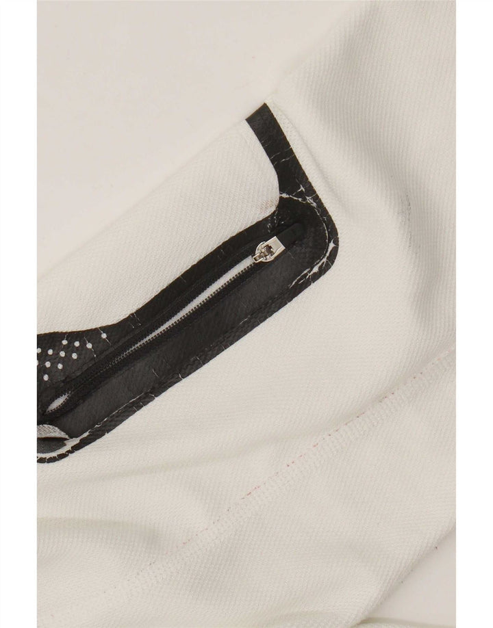 The North Face Haut de survêtement à col zippé pour femme UK 16 Large Blanc