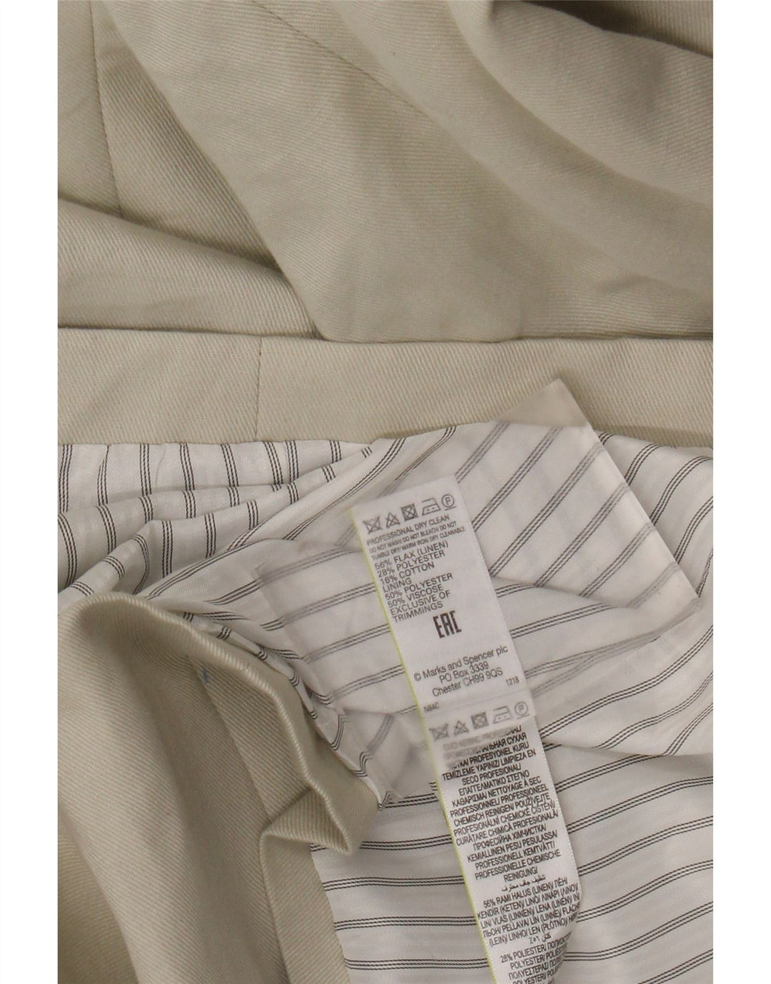 Marks & Spencer Veste blazer croisée pour femme UK 16 Large Beige