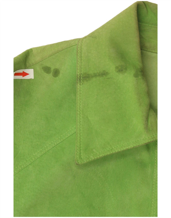 Gai Mattiolo Veste en daim pour femme UK 16 Large Vert
