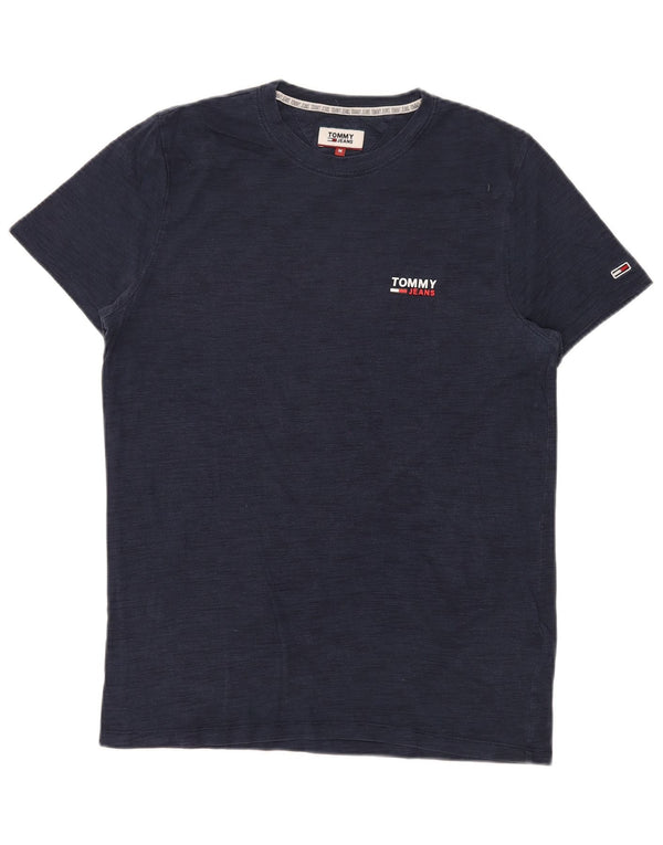 TOMMY HILFIGER Haut T-Shirt Homme Bleu Marine Moyen Lyocell